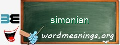 WordMeaning blackboard for simonian